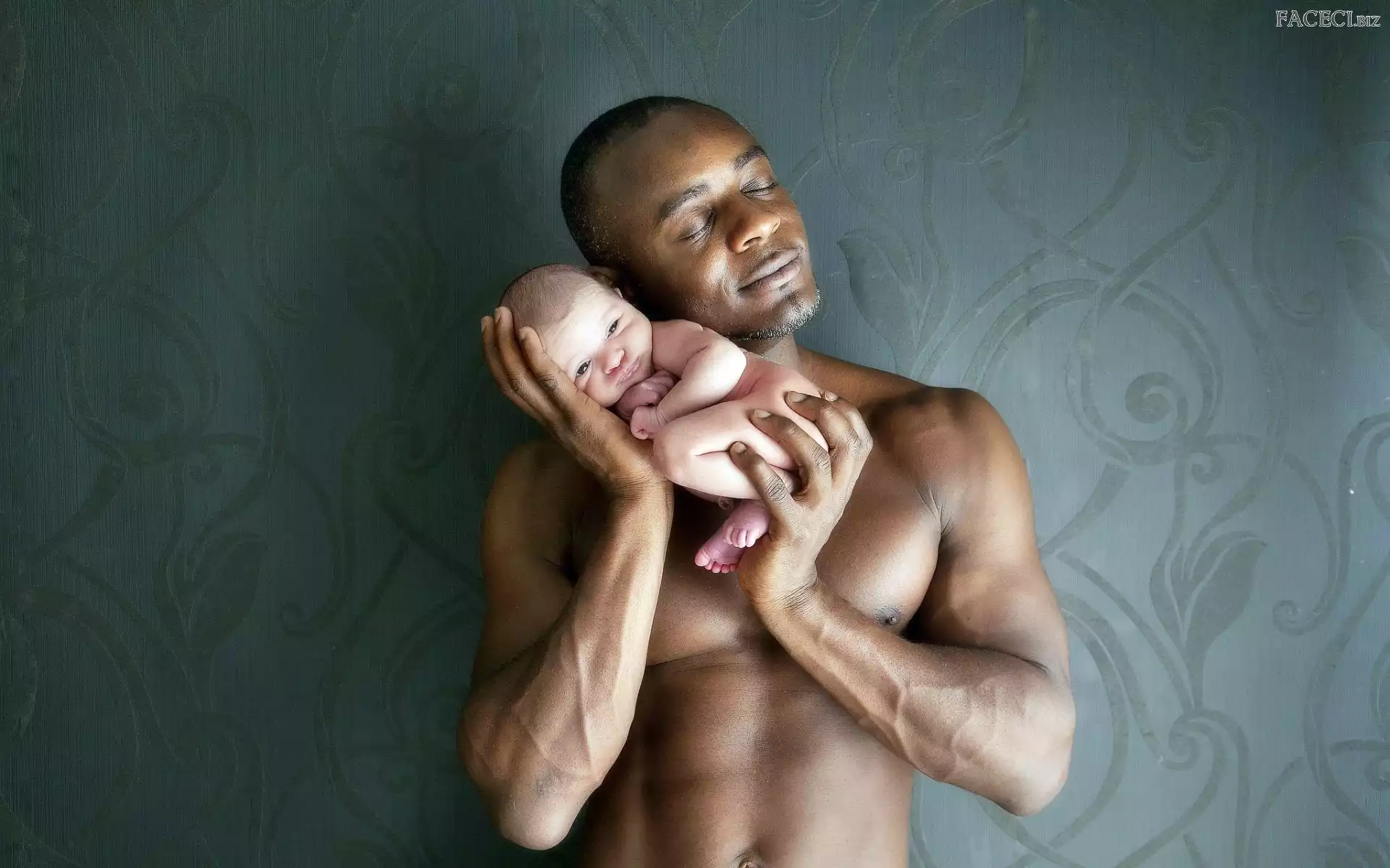 Dziecko, Ciemnoskóry, Mężczyzna